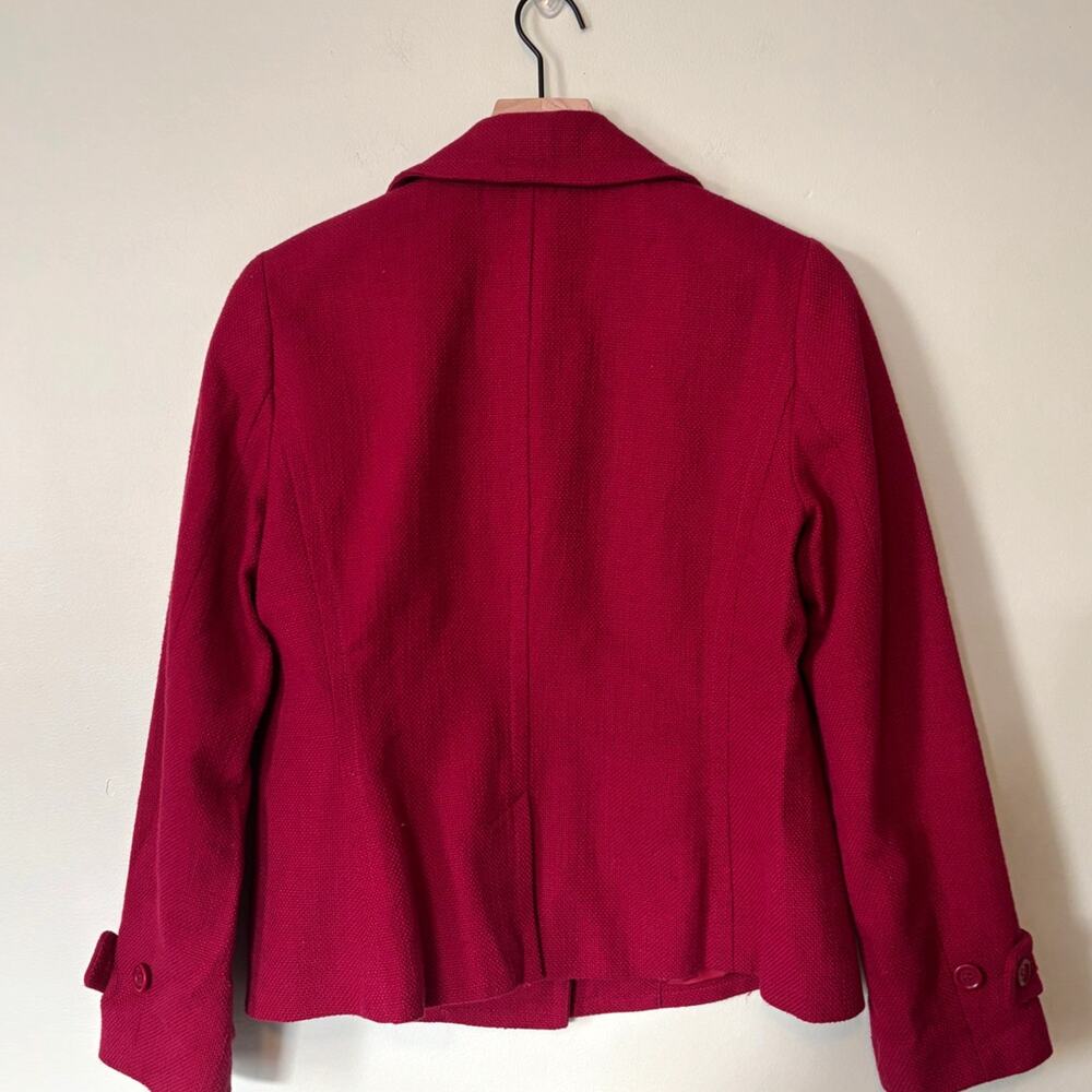Talbots Cotton Blazer Size 12 Raspberry Red - Picture 3 of 7